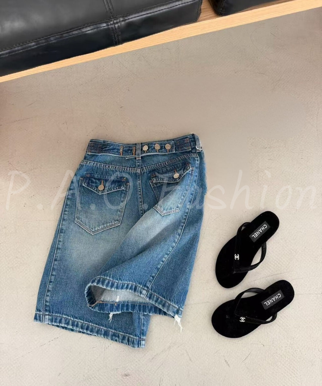 Vintage Washed Straight-Leg Denim Bermuda Shorts[Available Now]