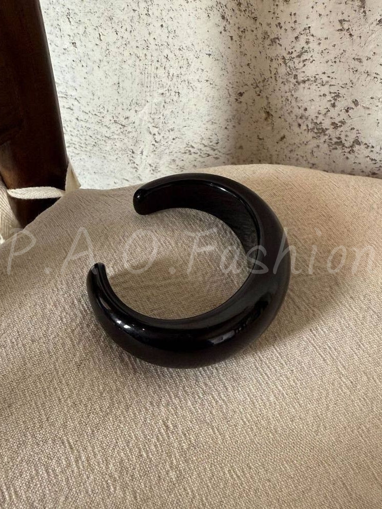 Matte Resin Open Cuff Bracelet