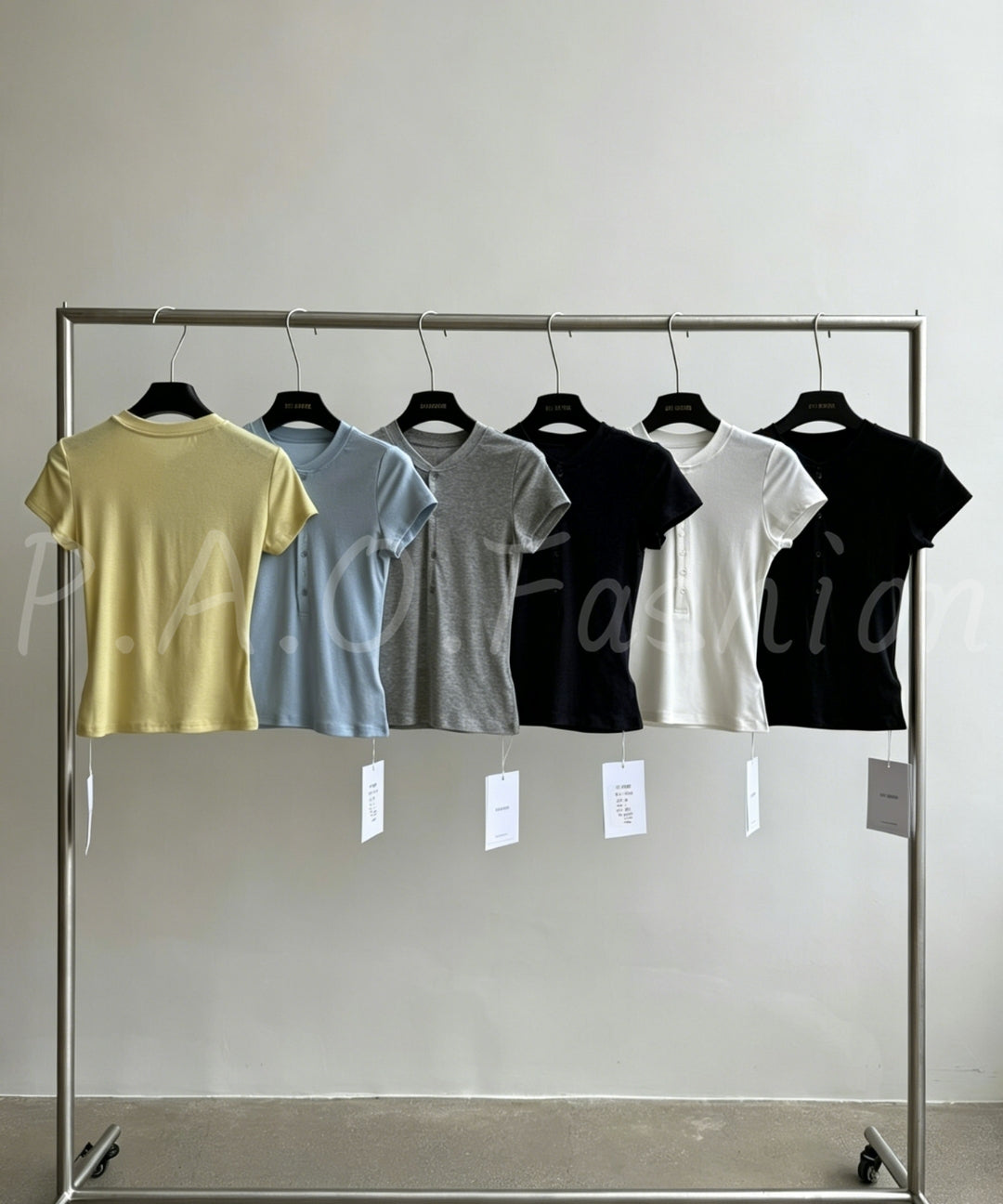 Lyocell Linen Blend Henley T-Shirt