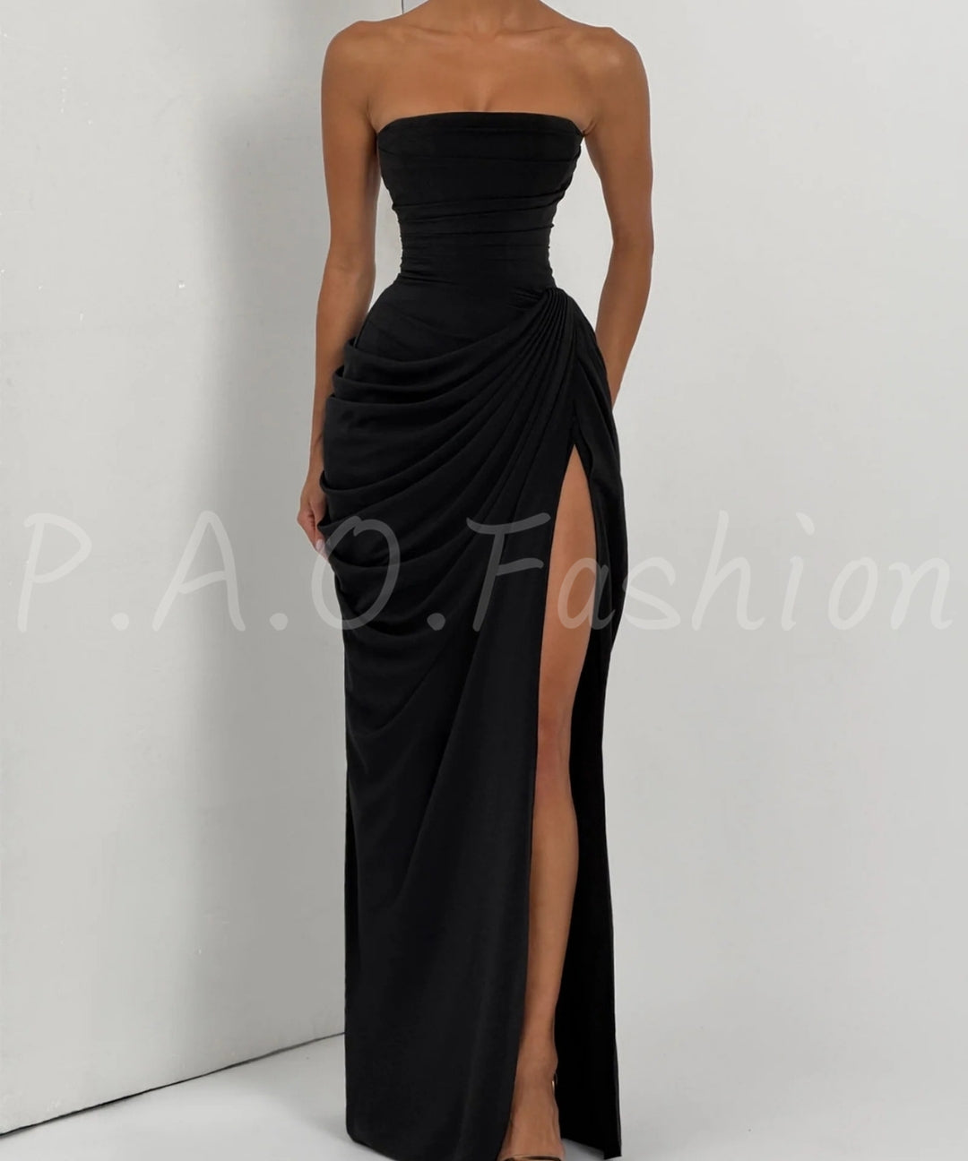 Strapless Corset Slit Evening Gown[Available Now]