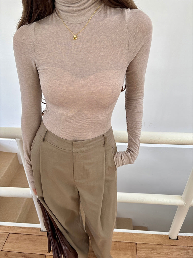 High-Waist Wide-Leg Tailored Trousers