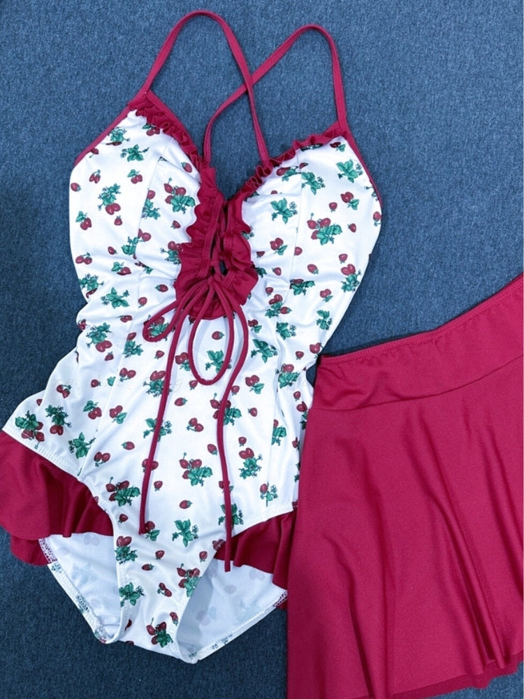 French-Inspired Triangle One-Piece Swimsuit