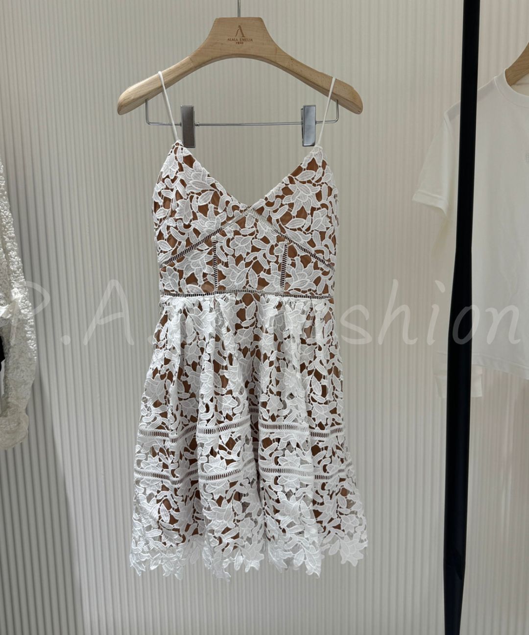 French Floral Lace Corset Mini Dress