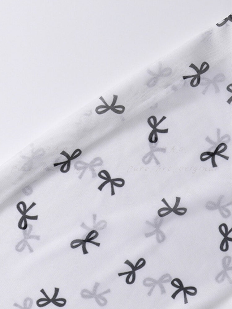 Bow Print 3-Piece Swimsuit Set