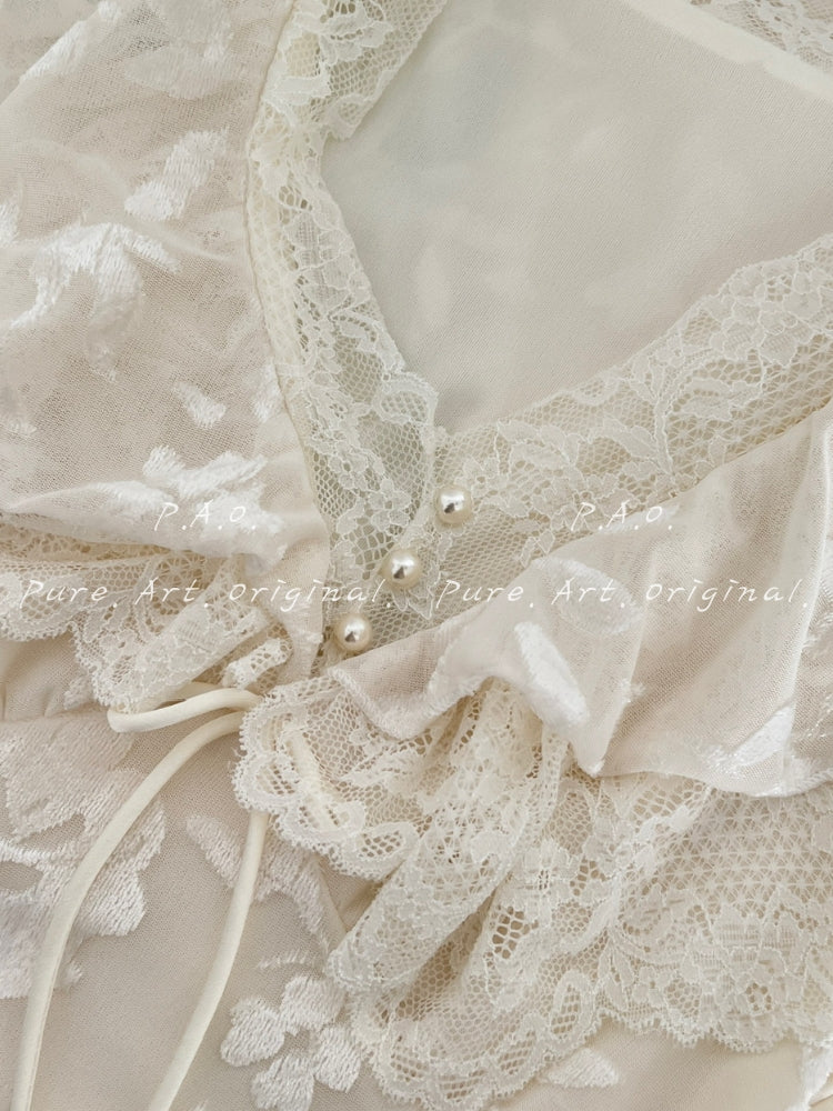 AVERY LACE-UP V-NECK MAXI DRESS