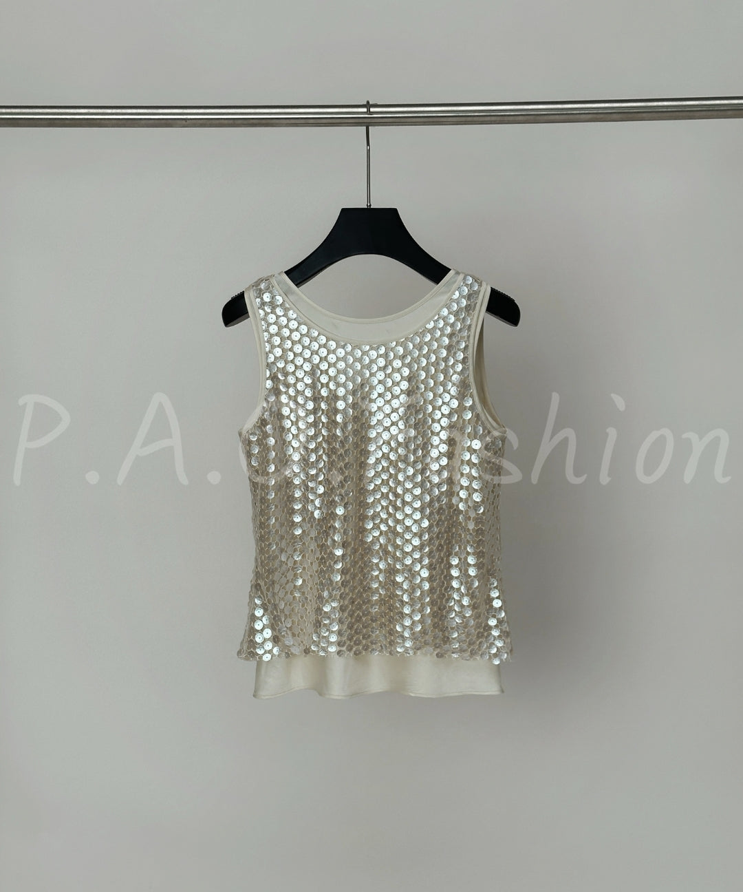 Sequin Layered Sleeveless Tank