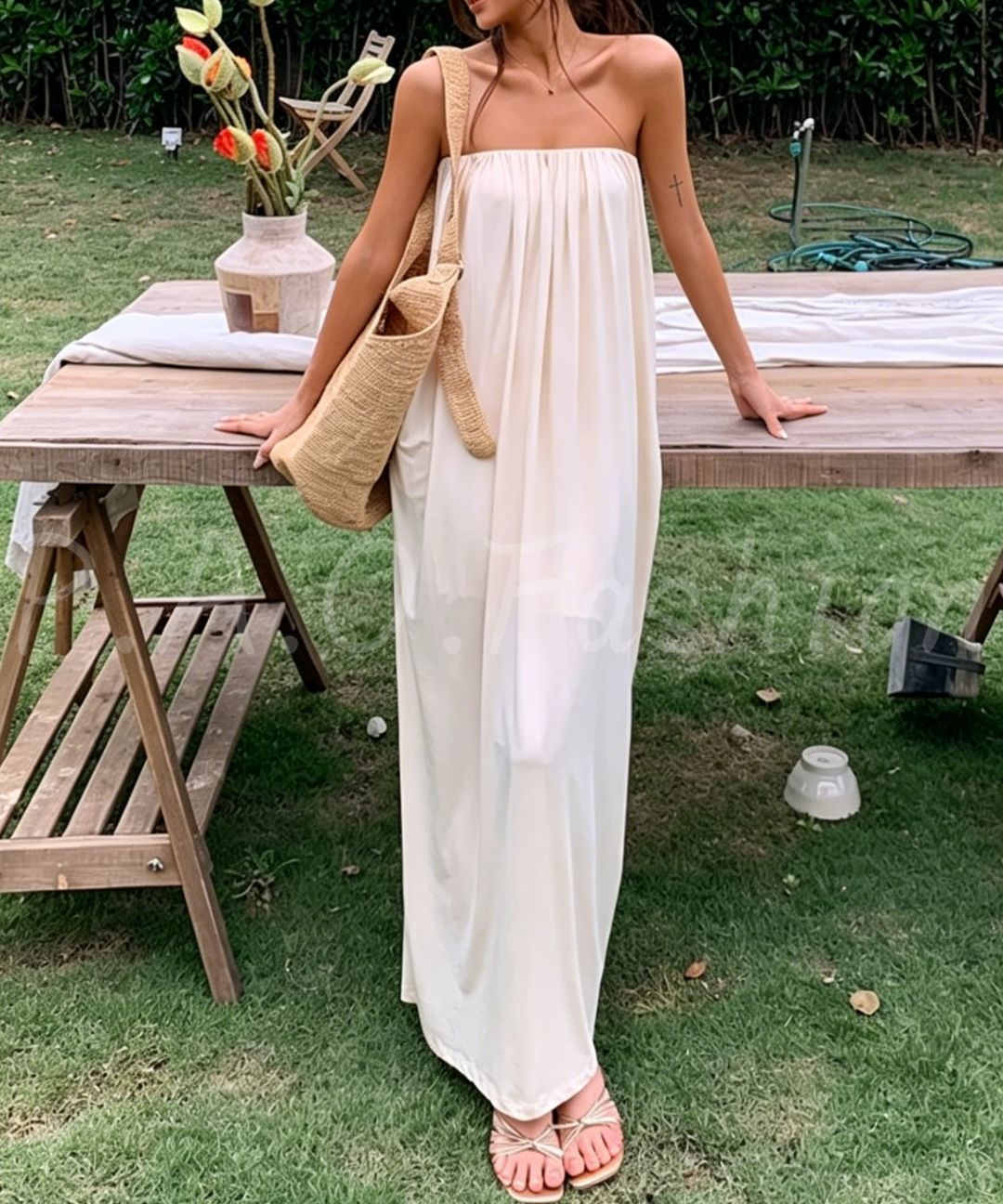 Twist Bandeau Modal Maxi Dress