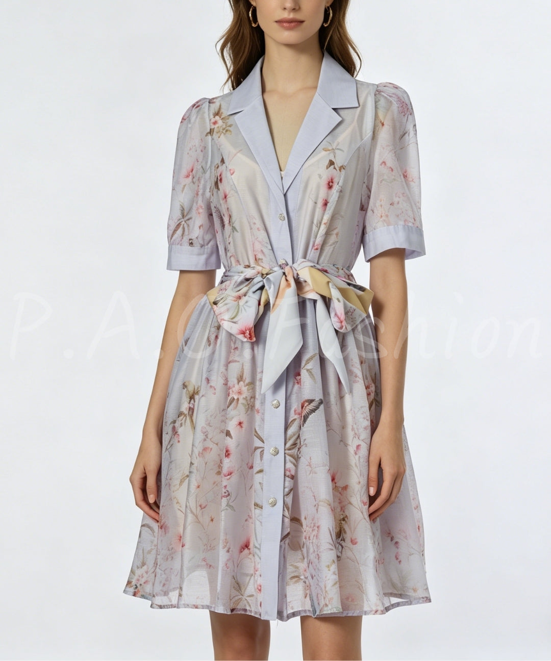Floral Blazer Collar Mini Dress[Available Now]