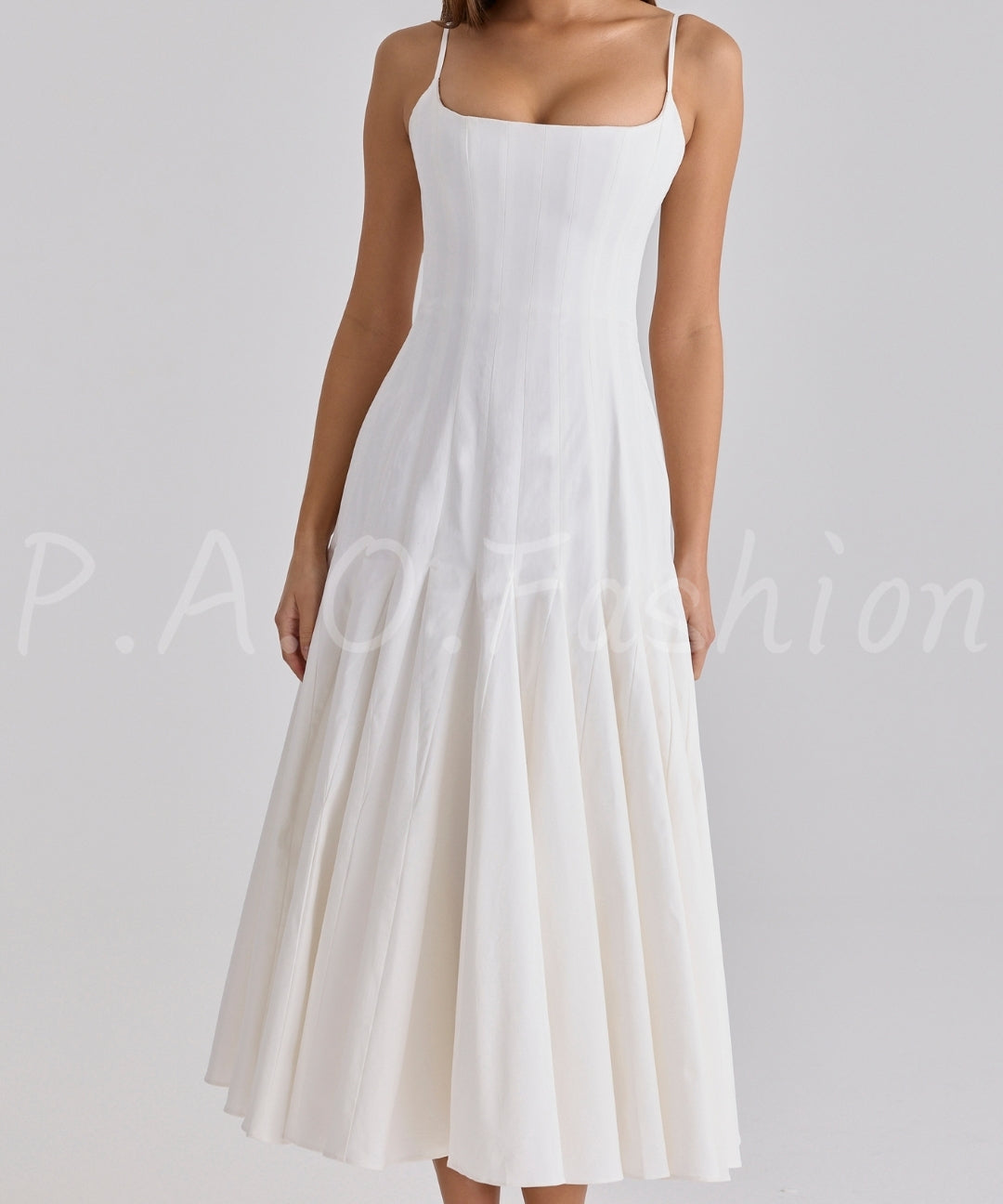 Godet Pleated Midi Dress[Available Now]