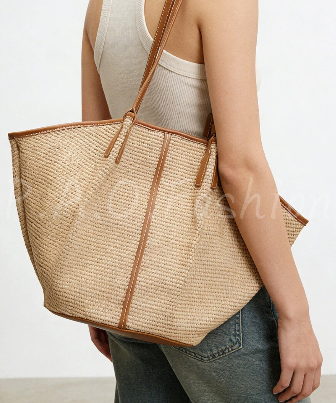 Raffia Woven Large Capacity Tote Bag