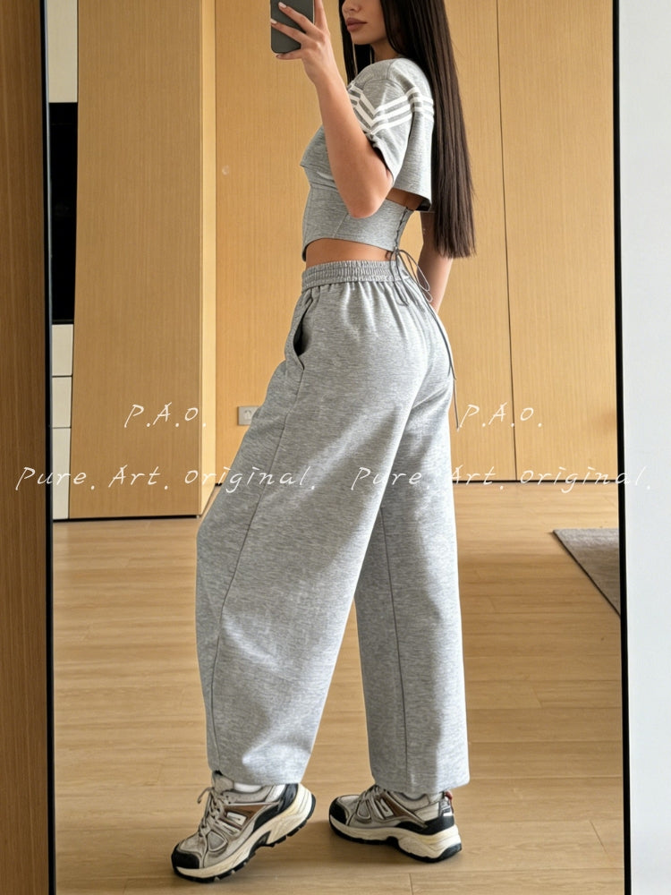 Striped Accent Casual Set