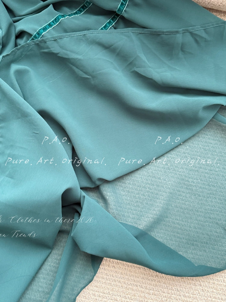 SERAPHINA RHINESTONE V-NECK MAXI DRESS