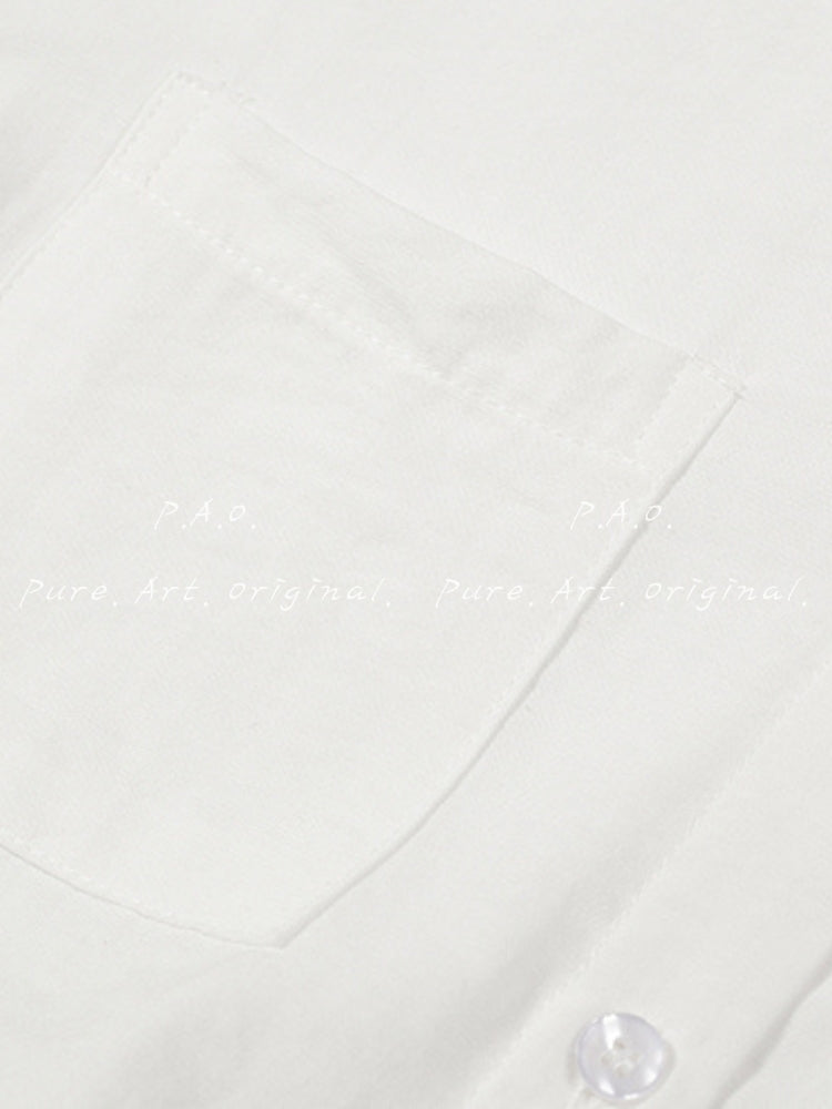 Pure White Belted Shirt Dress