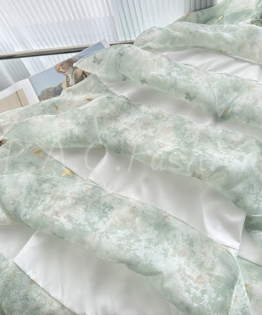 Foil Butterfly Print Halter Tiered Maxi Dress[Available Now]