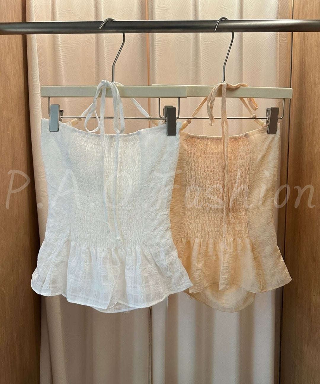 Lace Halter Ruched Tank Top[Available Now]