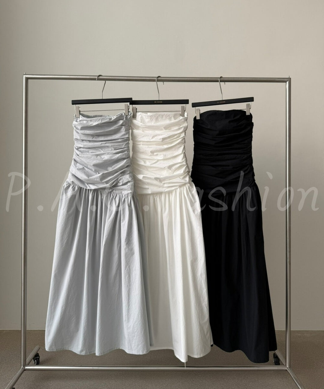 Strapless Pleated Maxi Dress[Available Now]