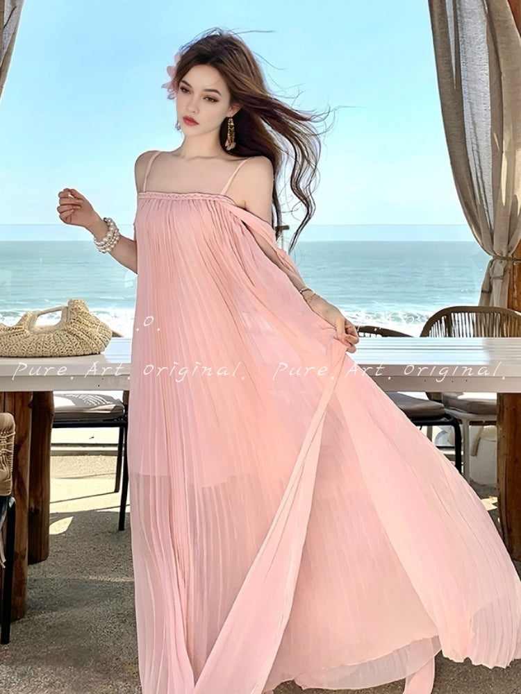 Elysia Pleated Maxi Dress