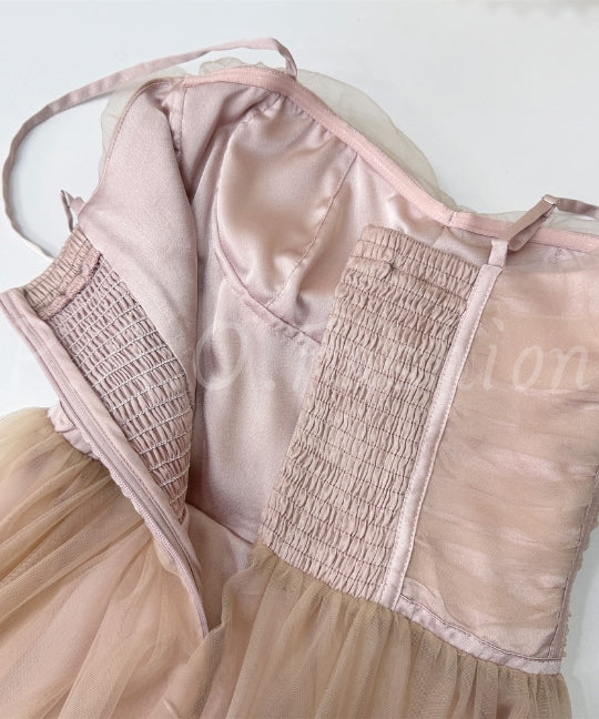 Tulle Midi Dress with Bow Detail