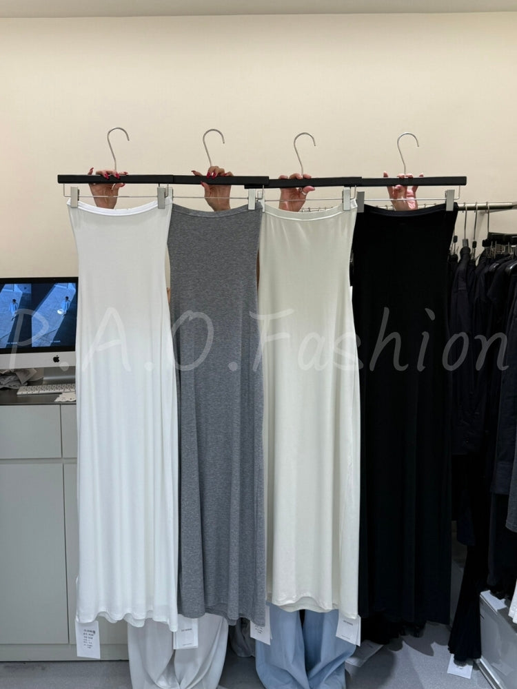 Lyocell Strapless Maxi Dress