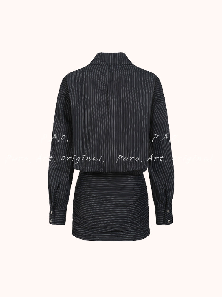 OBSIDIAN STRIPE DRESS