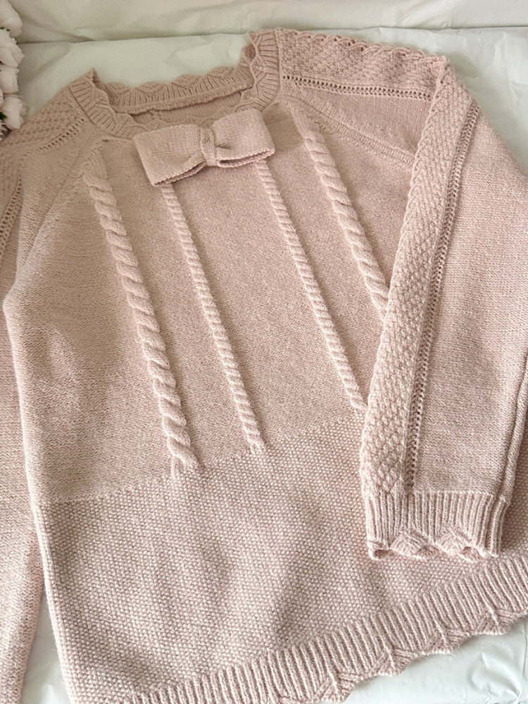 Sweet Blossom – Bow Knit Set