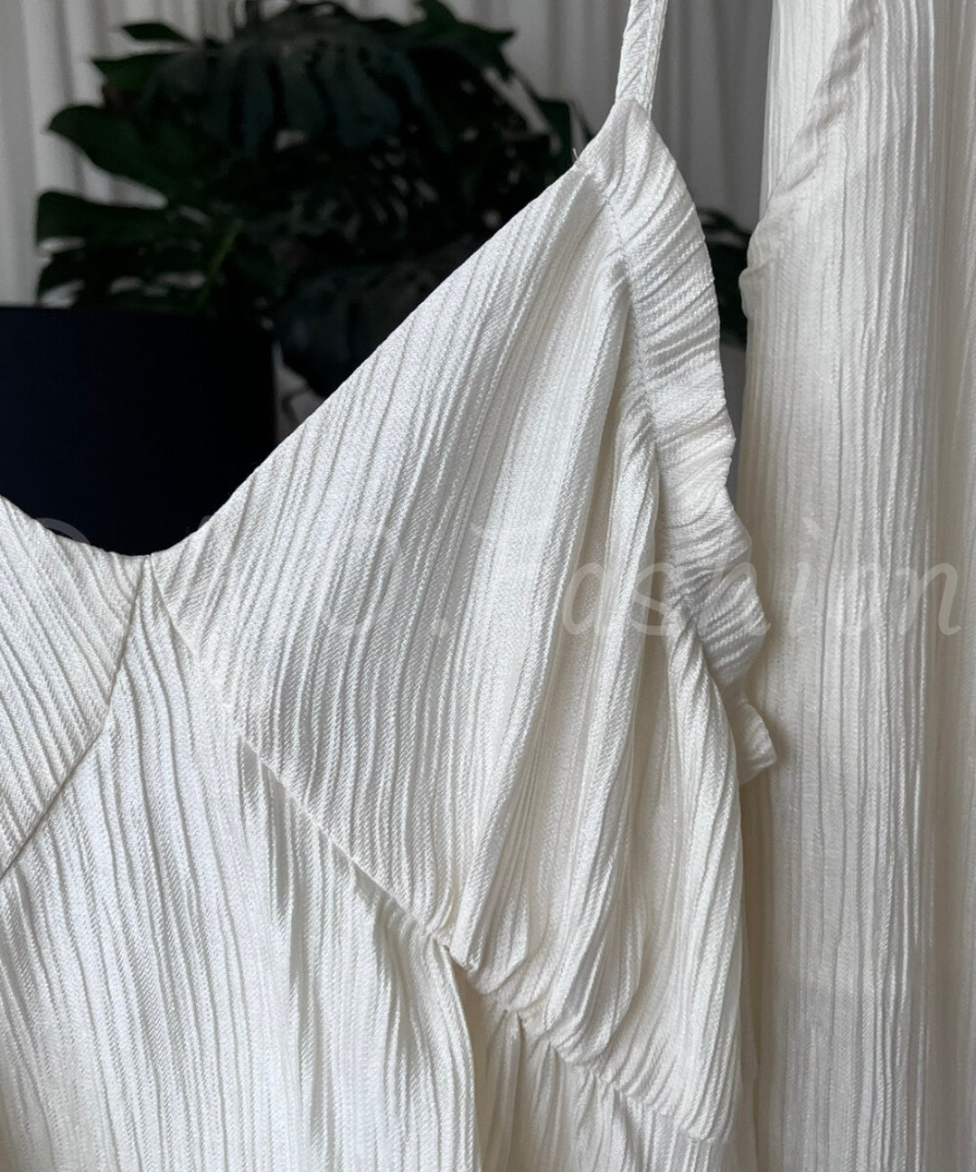Asymmetrical V-Neck Spaghetti Strap Wide-Leg Two-Piece Set