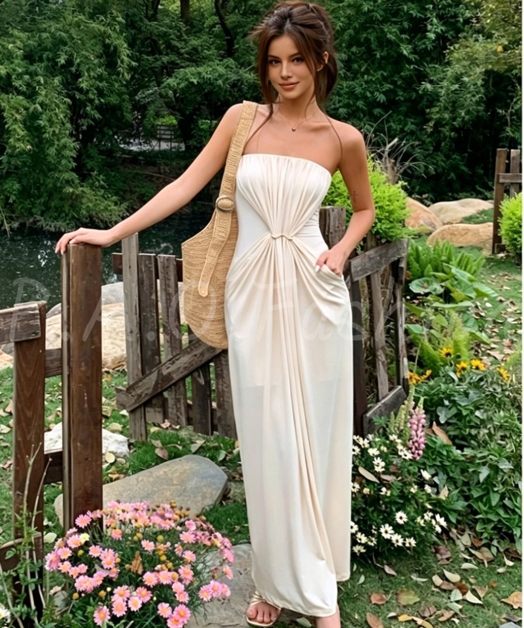 Twist Bandeau Modal Maxi Dress