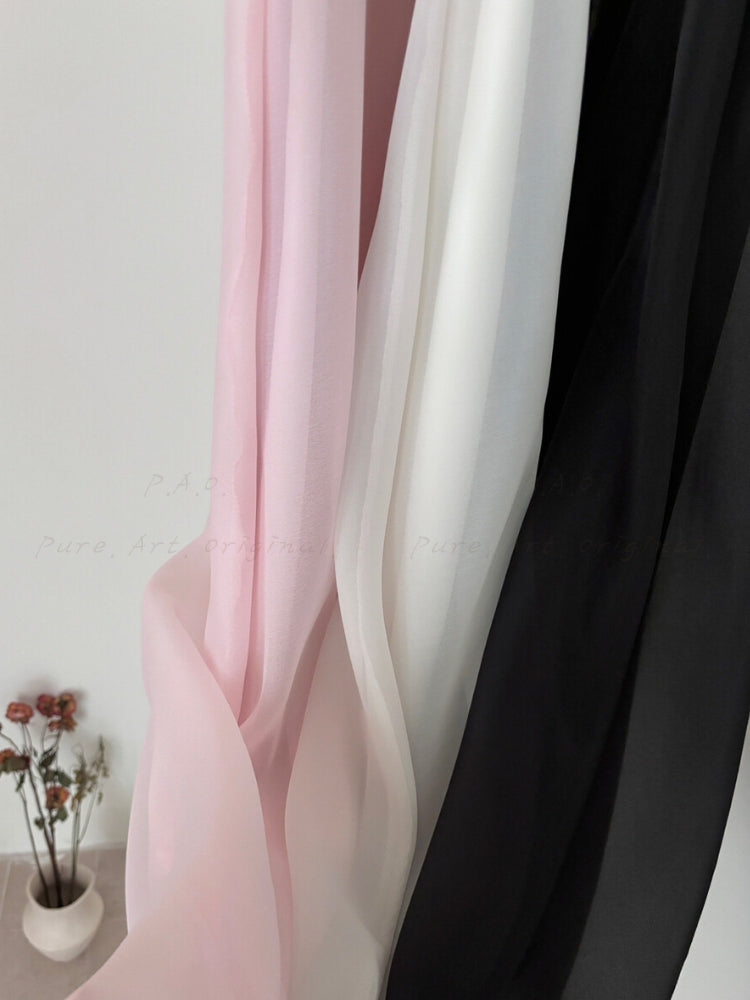 Elastic Waist Chiffon Ruffle Mermaid Maxi Skirt