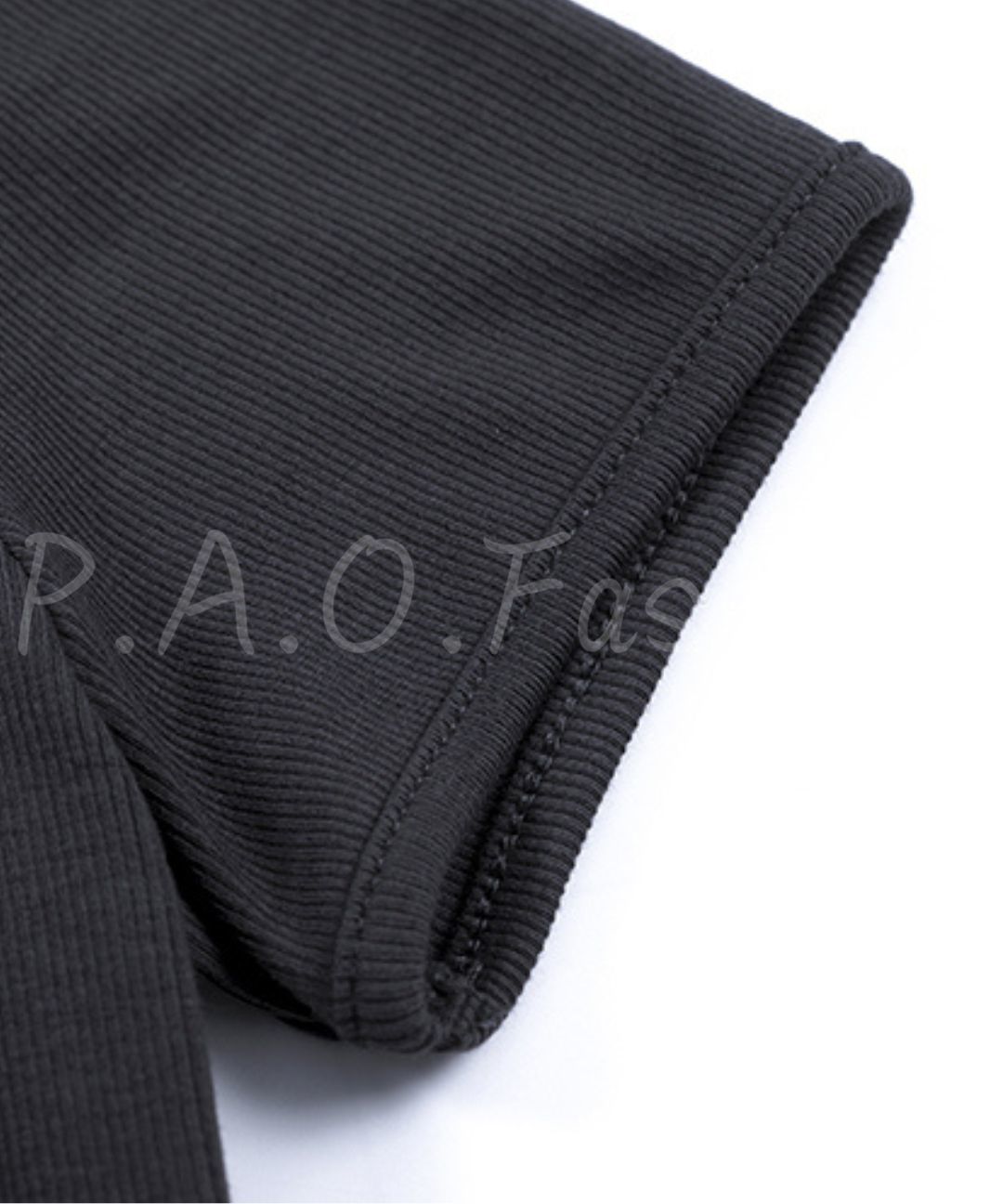 Henley Ribbed Fitted Tee