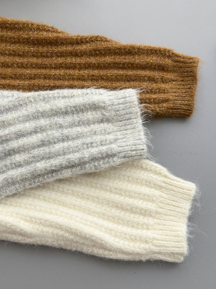 Large Lapel Knit Cardigan Sweater Jacket