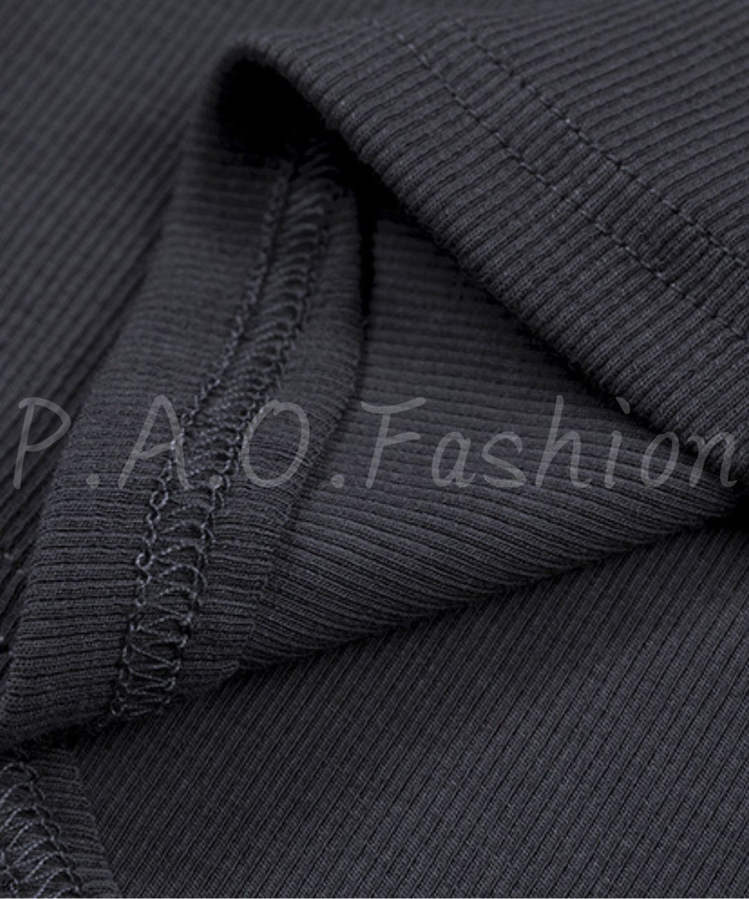 Henley Ribbed Fitted Tee