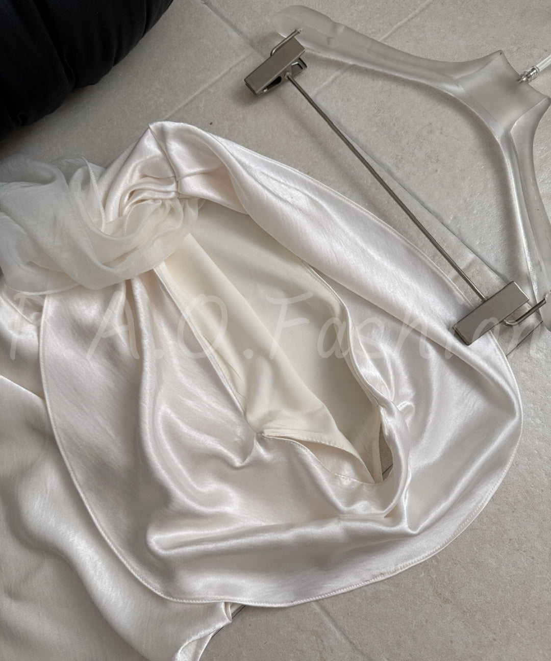 One-Shoulder Satin Draped Mermaid Dress[Available Now]