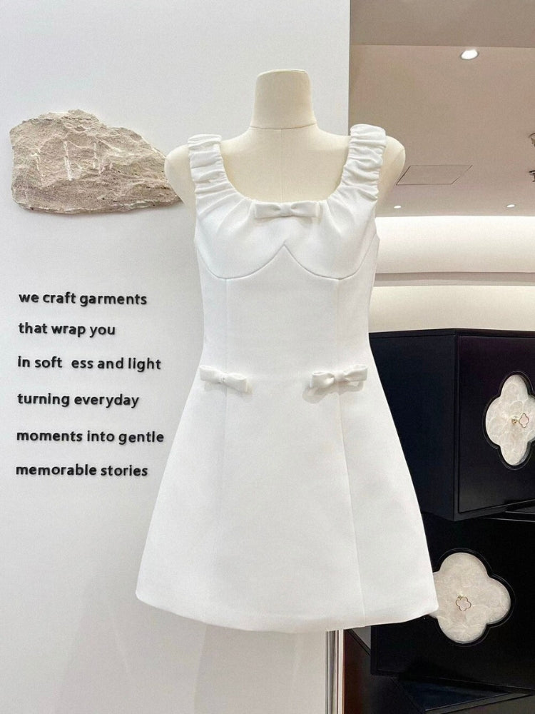 Bow Back Waist Mini Dress