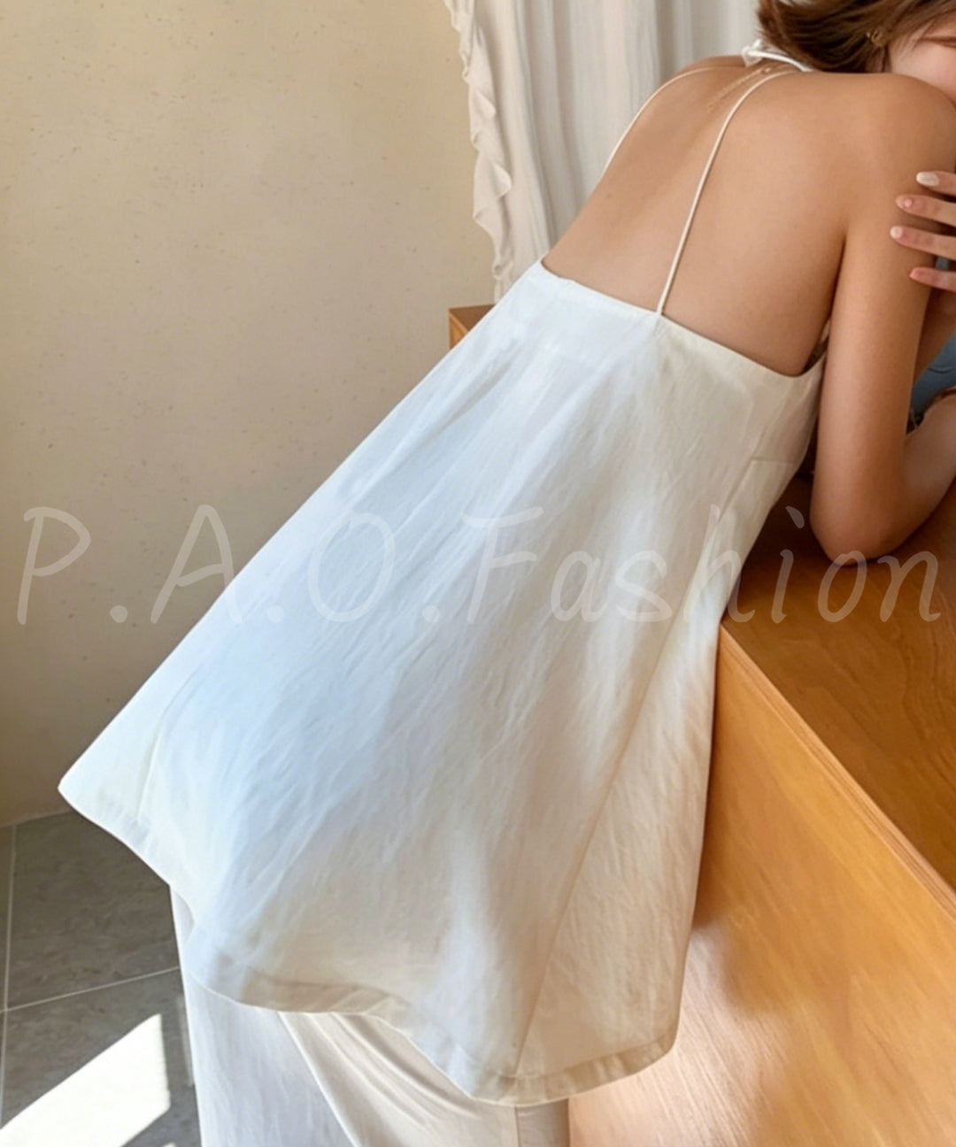 Halter V-Neck Top & Wide-Leg Pants Set[Available Now]