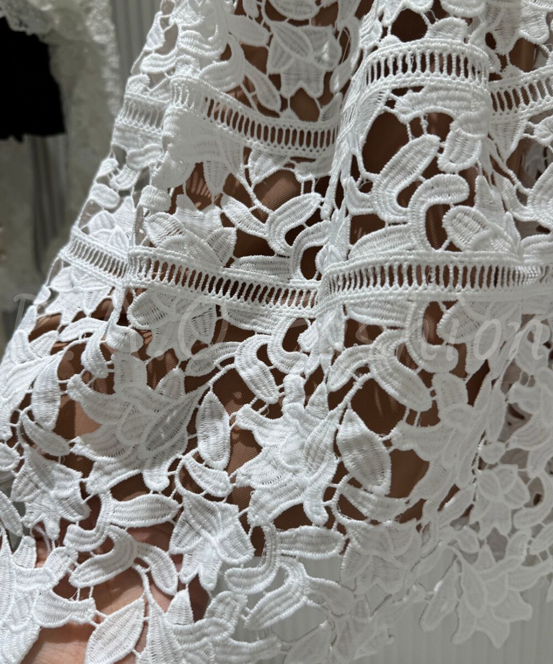French Floral Lace Corset Mini Dress