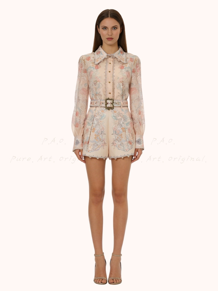 2026 Resort Floral Shirt & Shorts Set