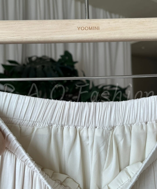 Halter Twist Top & High-Waisted Flowy Skirt Set