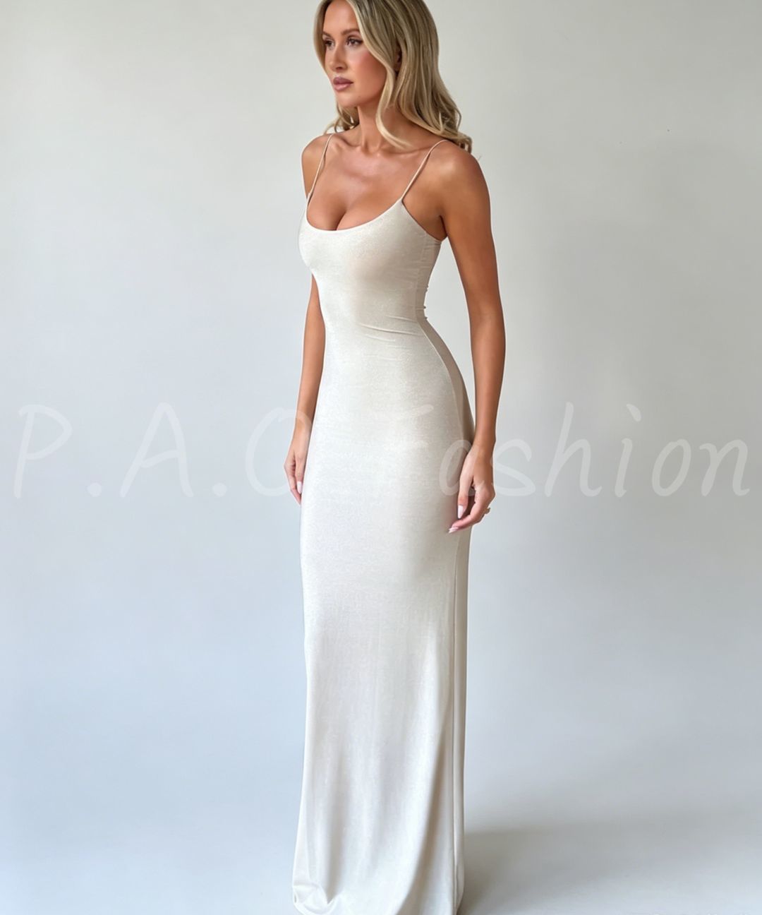Pearl Sheen Mermaid Maxi Dress