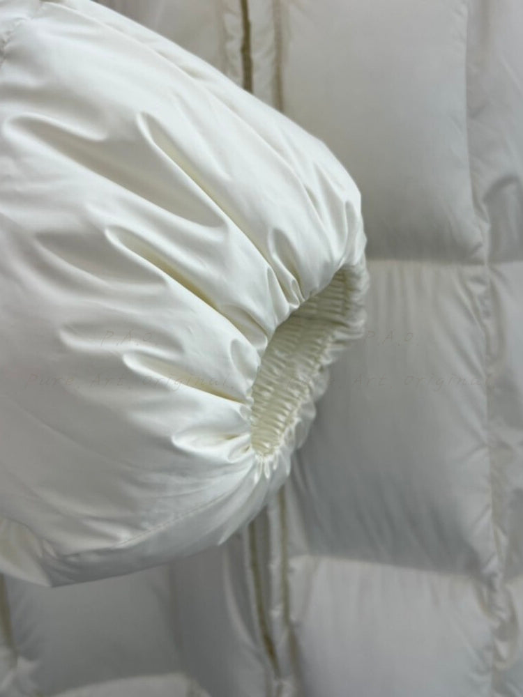 Puffer Satin Mid-Length Down Jacket