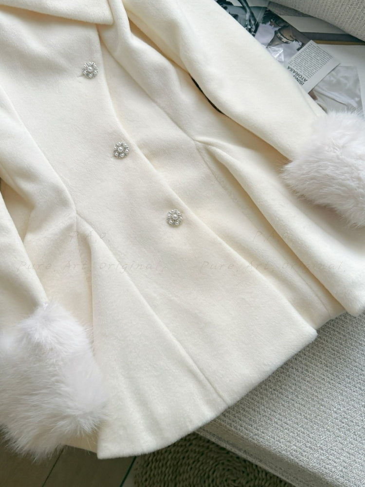 Tweed-Inspired Waist-Defining Mini Coat Dress