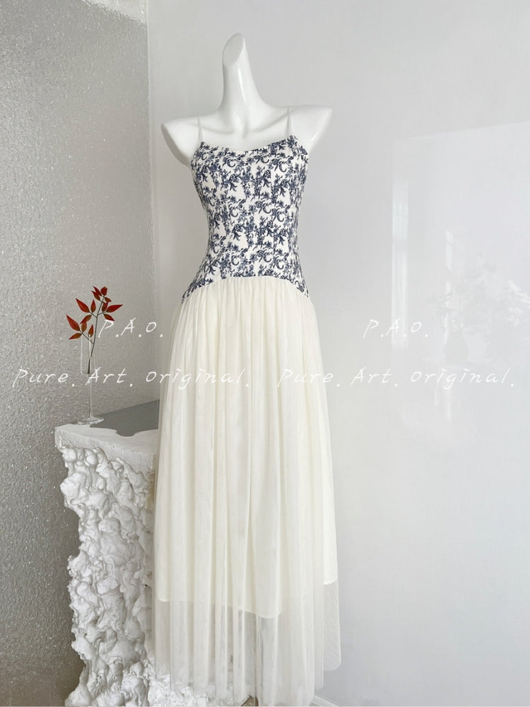 ELARA CORSET TULLE MAXI DRESS