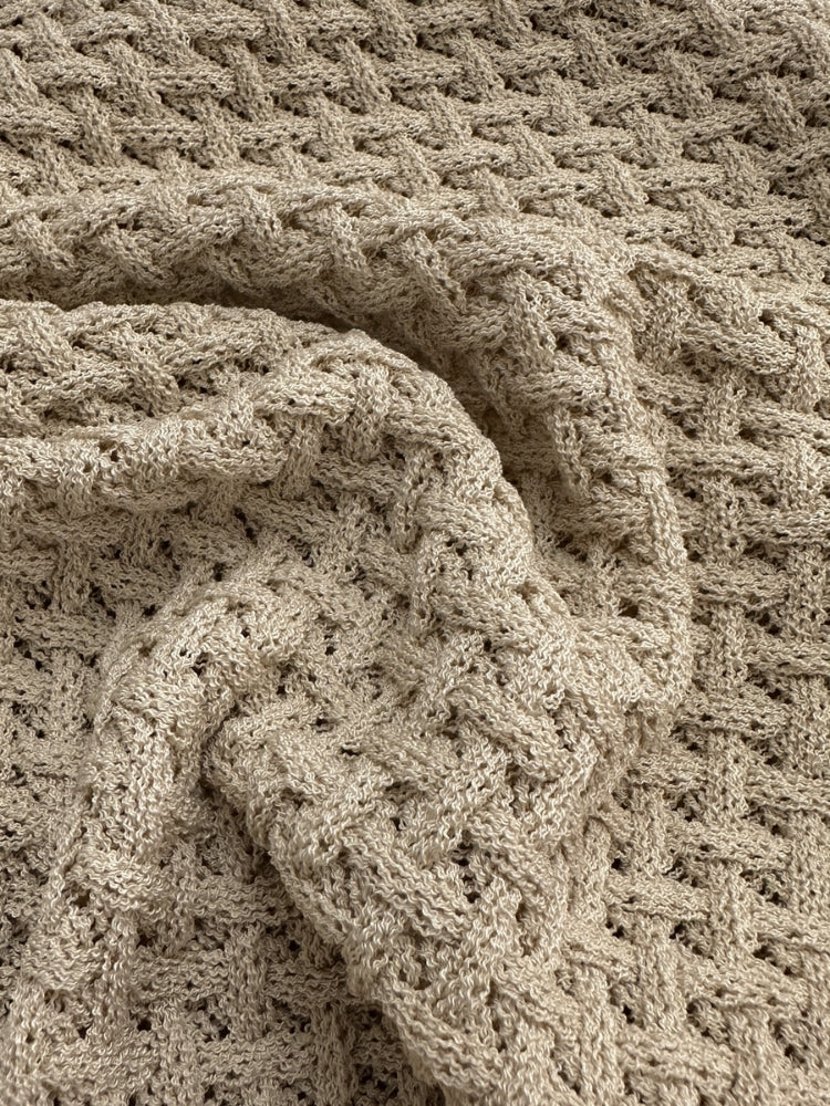 Lace-Up Cutout Knit Midi Dress