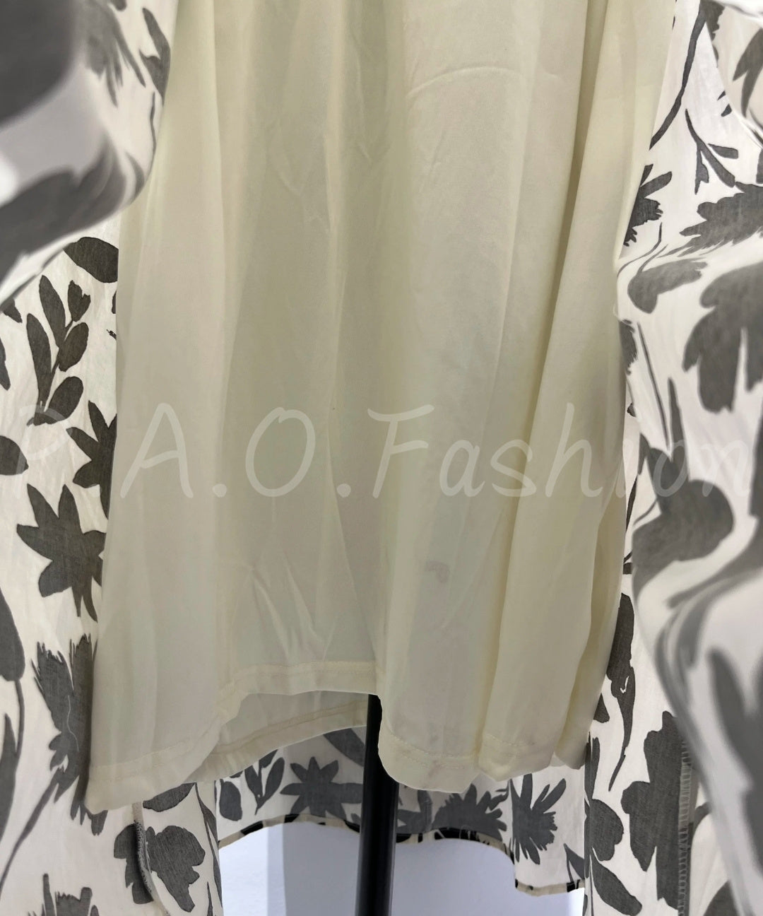 French Vintage Floral Cutout Dress