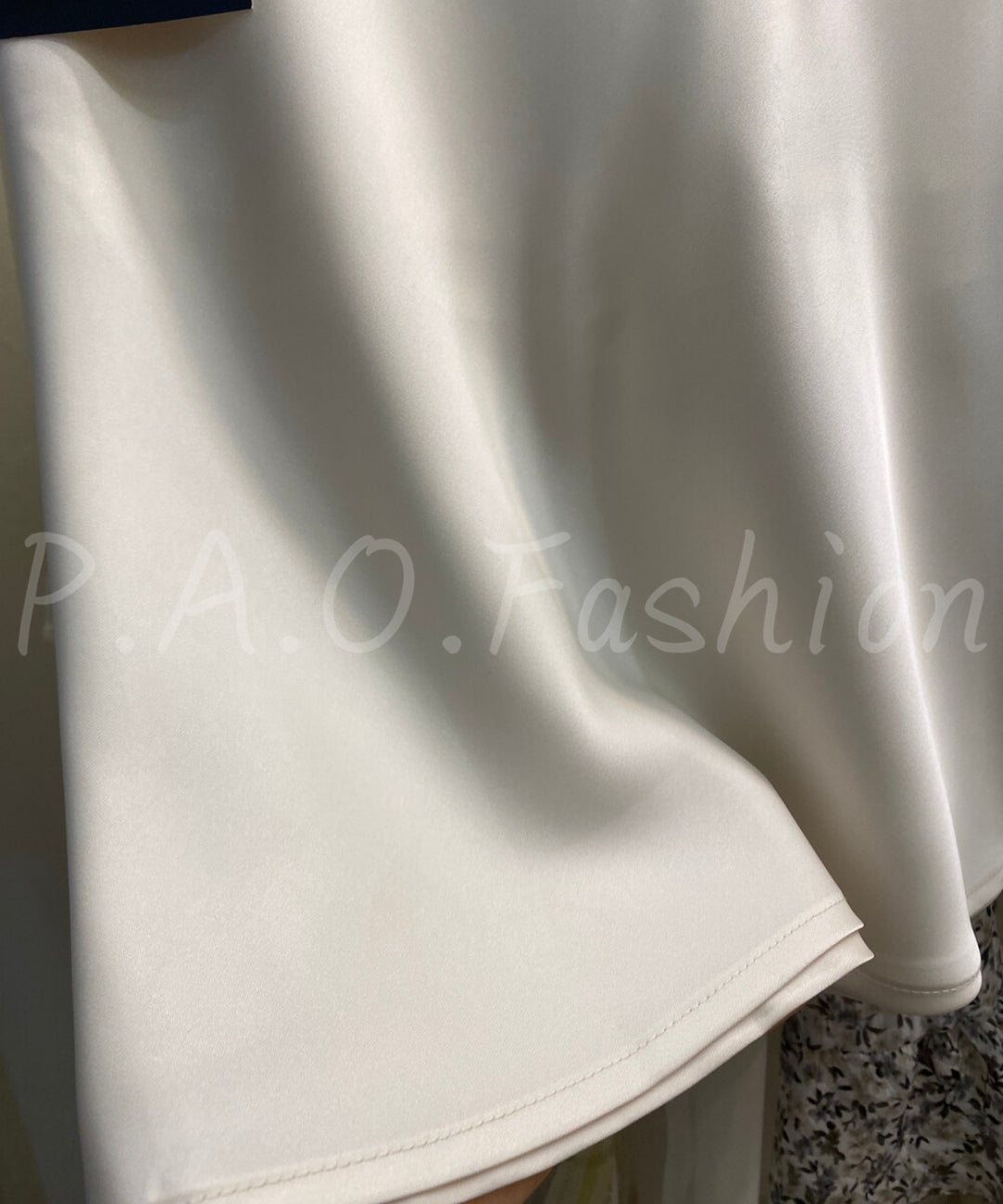 High-Waisted Satin A-Line Midi Skirt[Available Now]