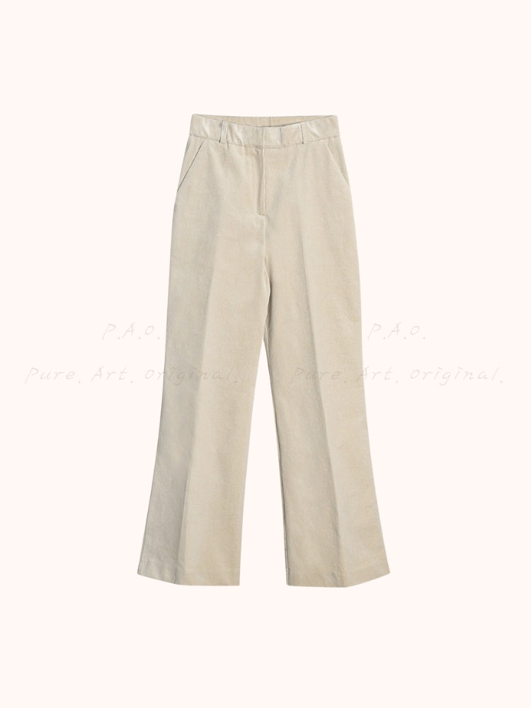 Corduroy Wide-Leg Pants