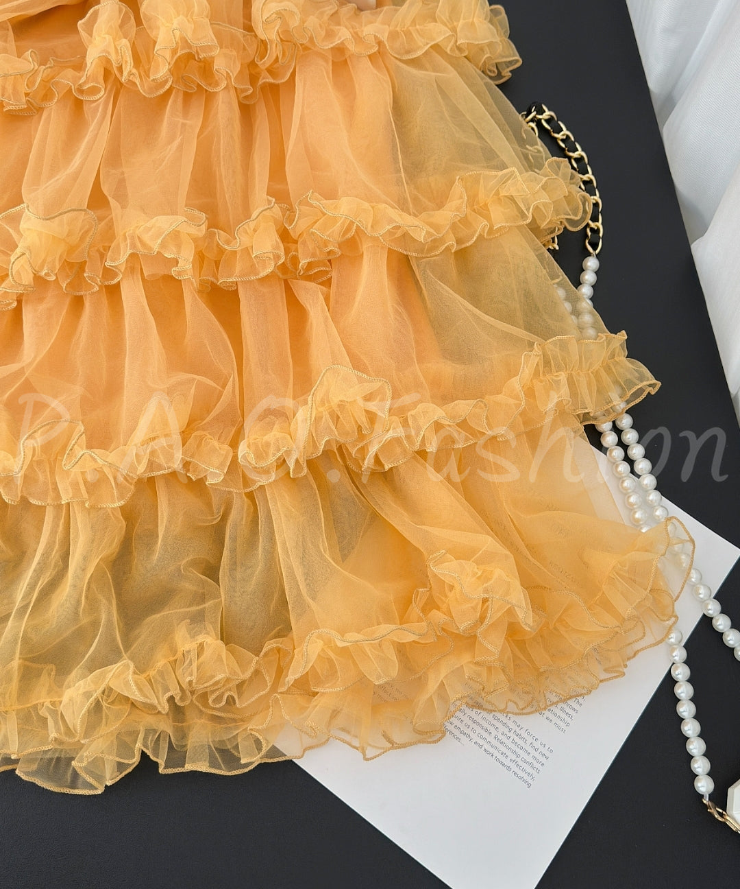 Soft Mesh Tiered Ruffle Mini Slip Dress[Available Now]