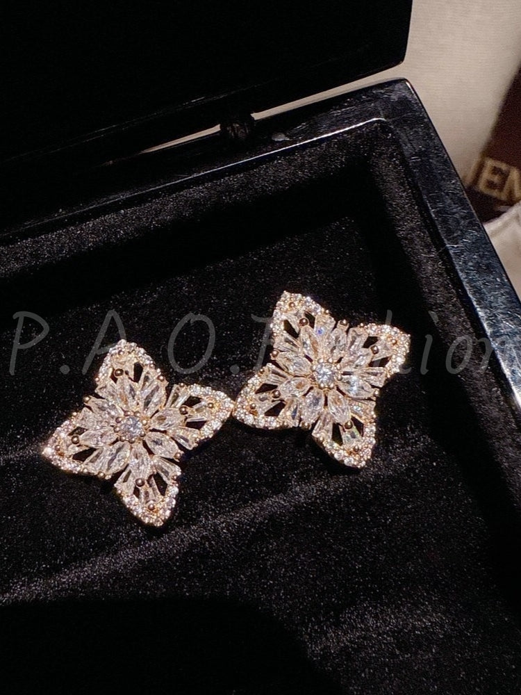 Vintage Crystal Statement Earrings