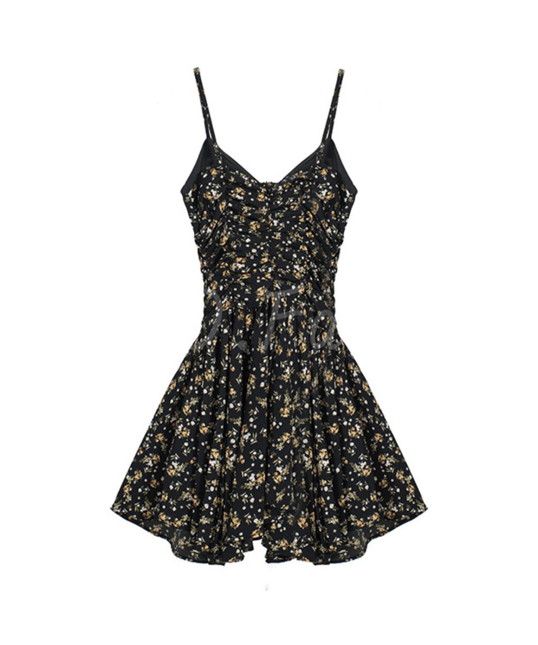 Floral Ruched Mini Dress