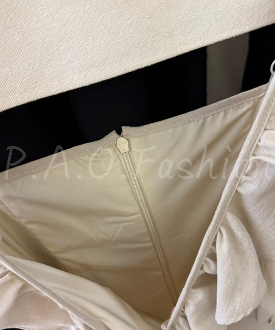 Ruffle V-Neck Mermaid Dress