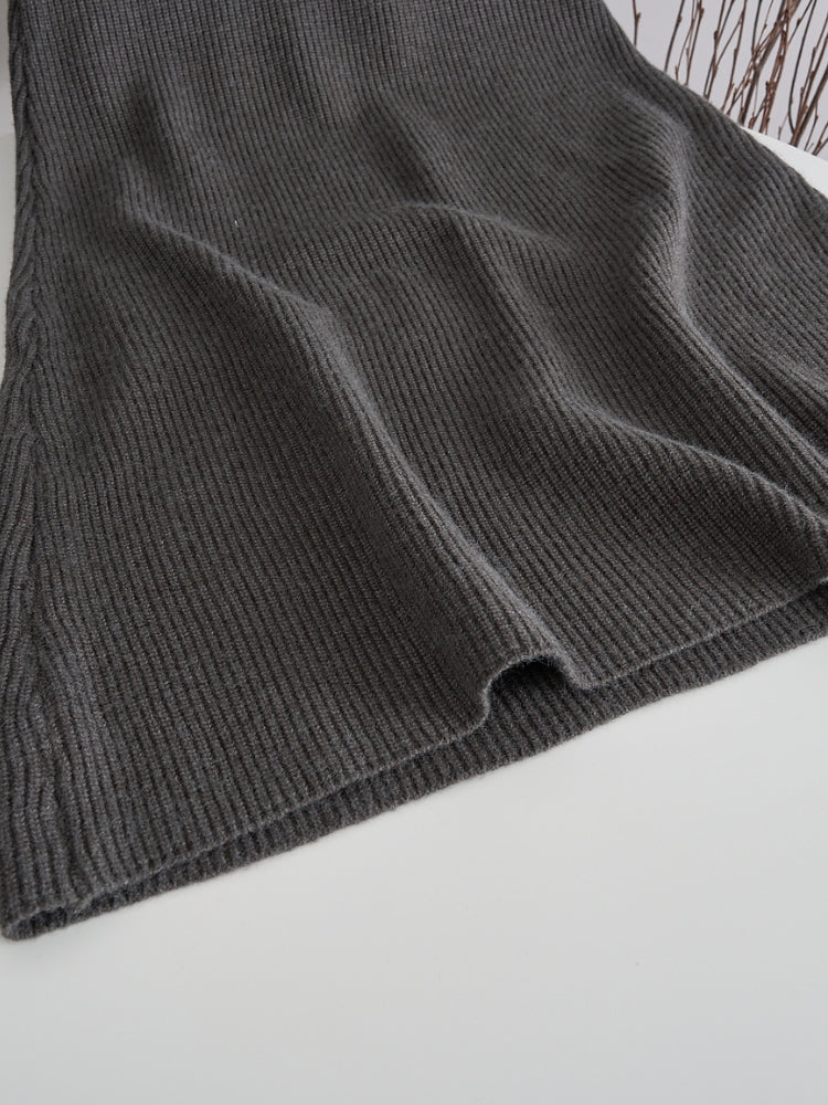 Slim Knit V-Neck Sleeveless Maxi Dress